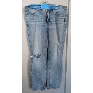 Silver Jeans CA00508 Western Glove Works‎ Distressed Mid Rise Tapered WOMENS W30